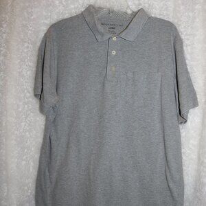 Mountain Lake mens polo shirt L pocket 100% cotton